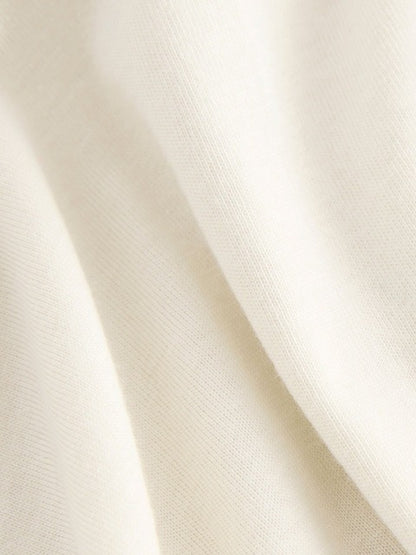 Cotton Modal Blend Slouch V-Neck T-Shirt